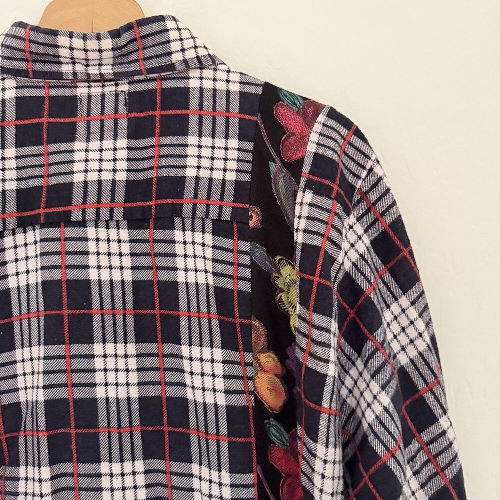 Vintage Lee Andersen Patchwork Wearable Art Shirt Jacket Boho Artsy Y2K - Picture 16 of 16